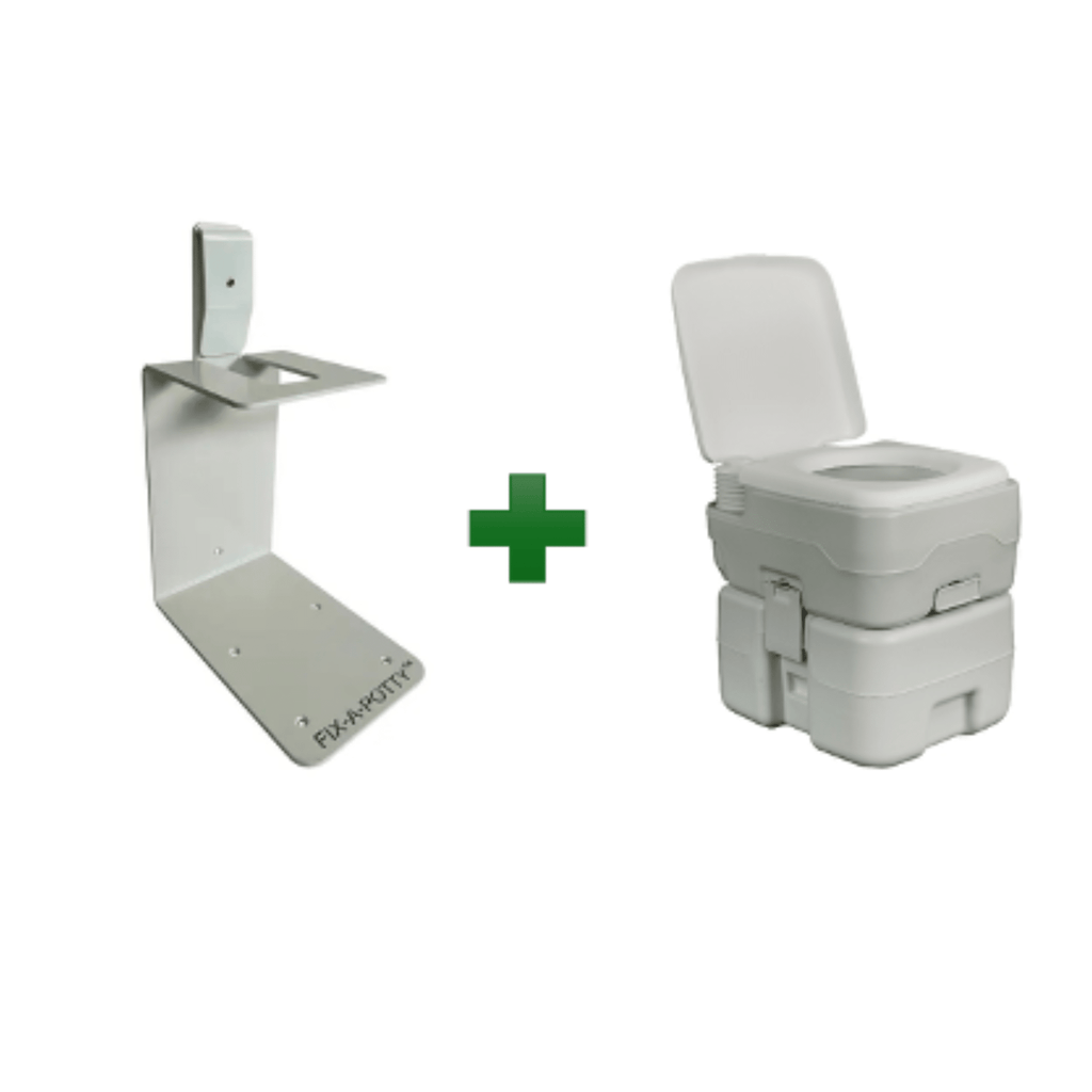 20 litre portable toilet with Fix-a-Potty bracket