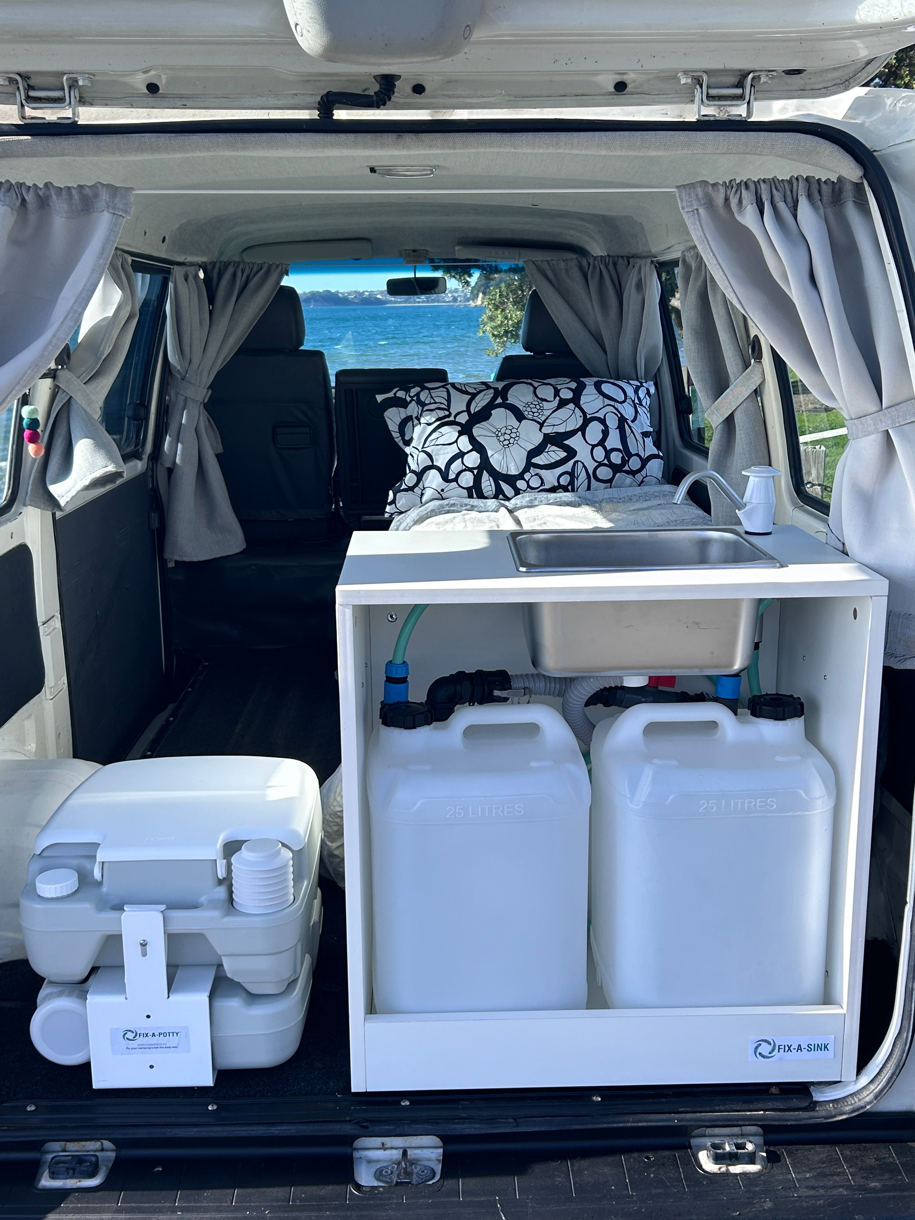 Hide-a-Potty flat-pack cabinet for a compatible 10L portable toilet