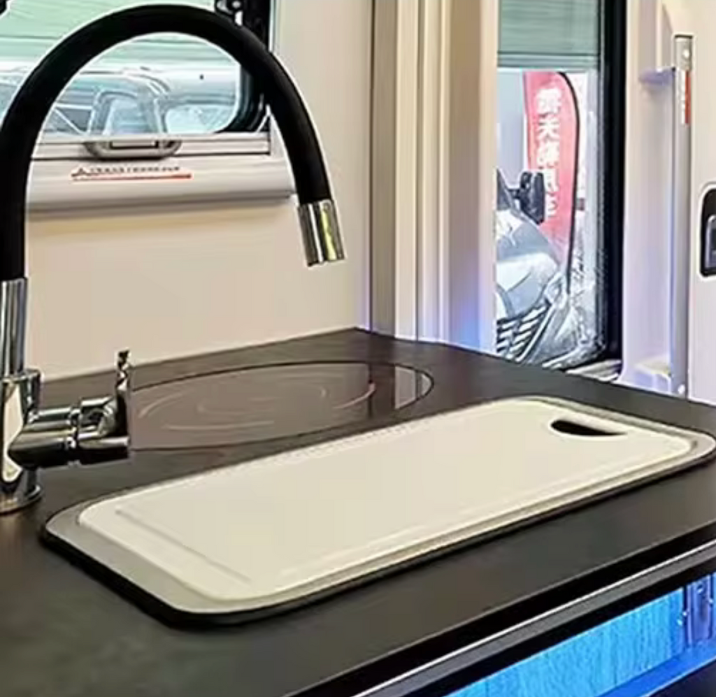 RV Stainless Steel Sink Kit with Acrylic Chopping Board