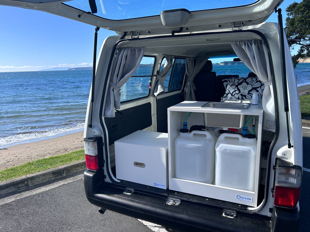 Fix-a-Sink and Hide-a-Potty installed in a campervan