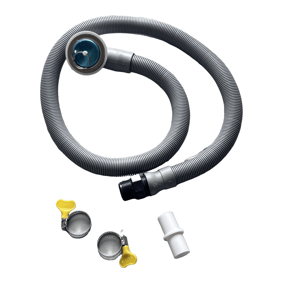 Simple Waste Kit - 25mm Grey Waste Hose, Sink Waste & Tank Adapter - Kiwi Self Contained